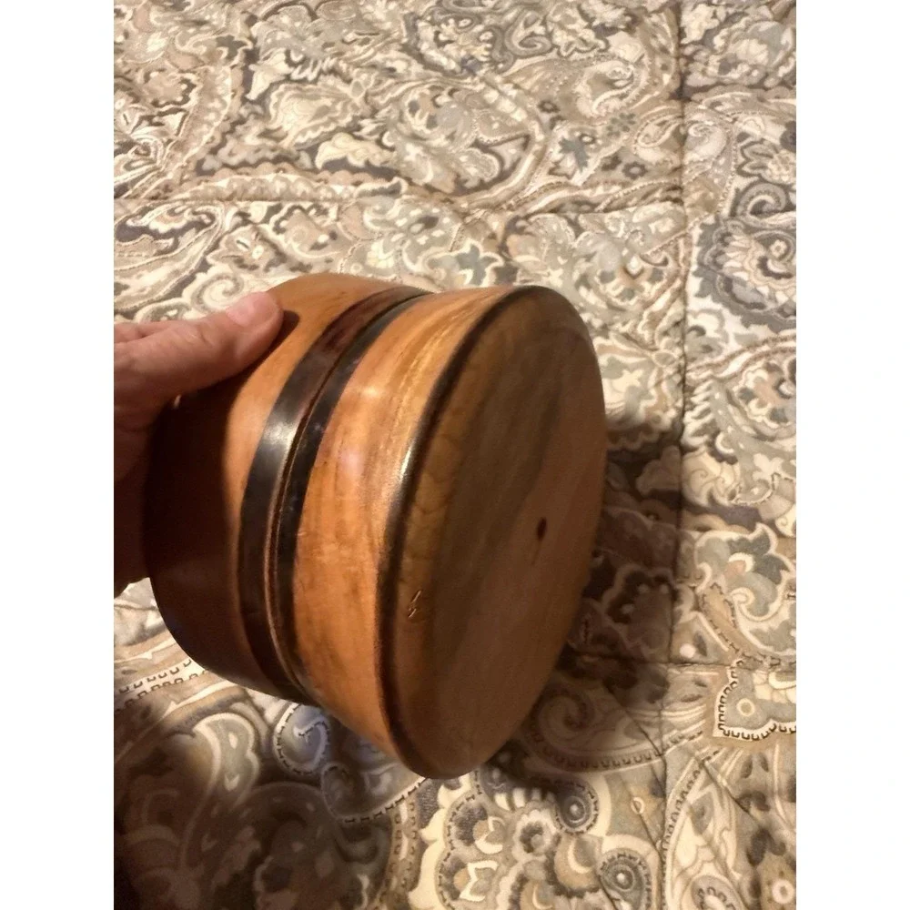 Hand Turned Wooden Bowls Set of 2 Rensi Eco Creations Serving Salad‎ Rustic Wood